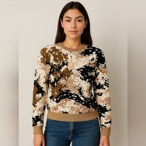 Rag & Bone Pixelated Camo Sweatshirt Size XS Crew Neck